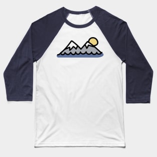 Mountains and Sea Baseball T-Shirt